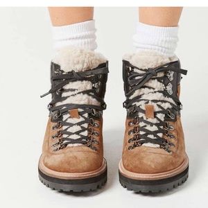 Urban Outfitters Bailey Sherpa Hiker Boots